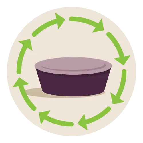 Récipient reCircle OBLIGATOIRE à la première commande, remboursable au retour ou échangé à la prochaine commande.
